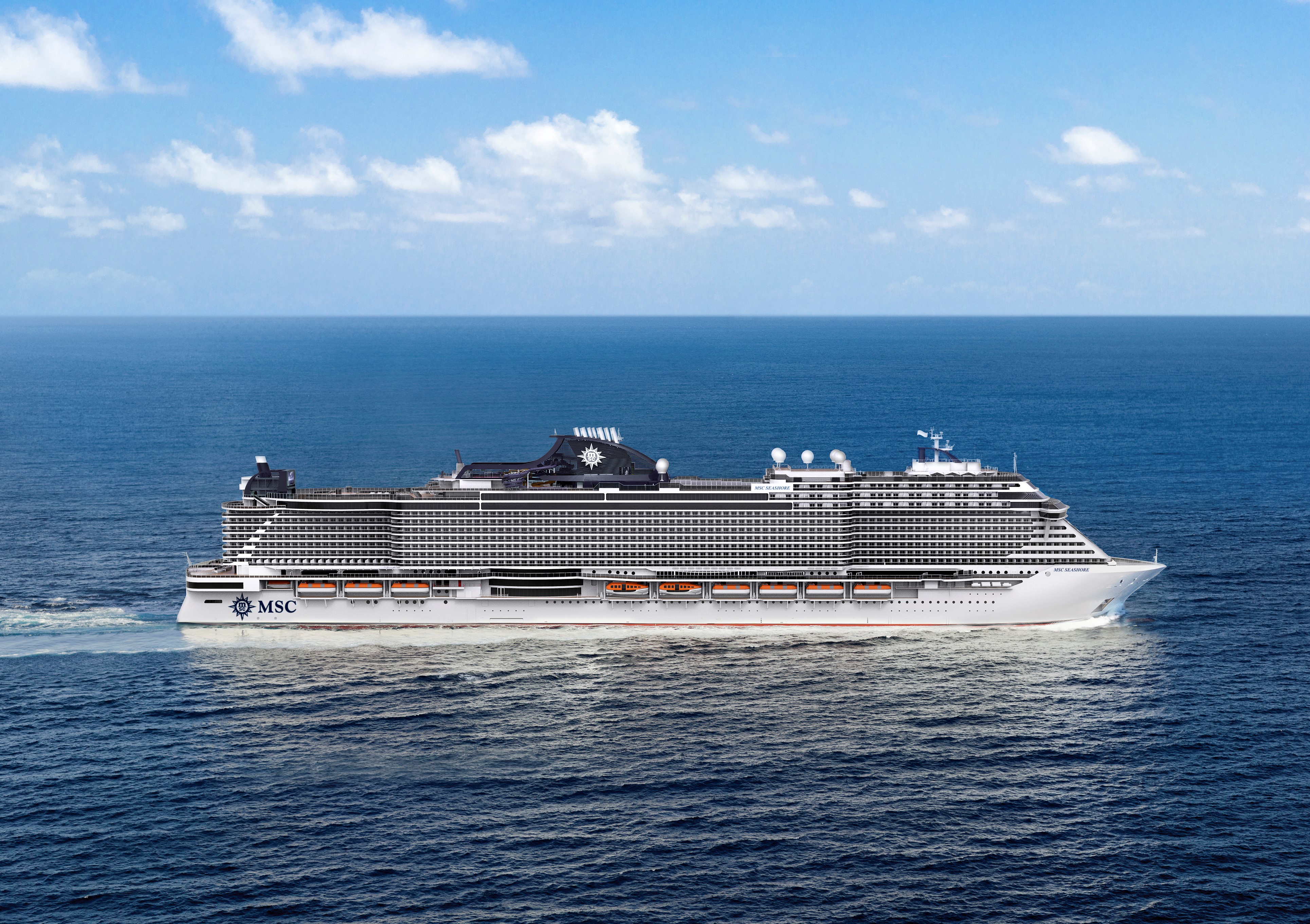 Immagine per In due settimane 4mila tamponi e nessun positivo per le prove in mare della Msc Seashore